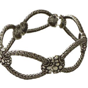 Antiqued Matte Silver Tone Bracelet